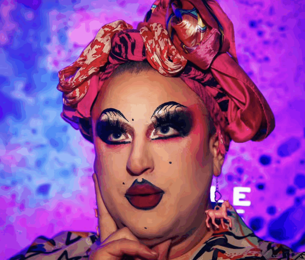 Drag Queen DJ Coleslaw at a gay bar in Providence 